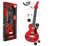 Teddies Gitara elektrická ROCK STAR plast 58cm na batérie so zvukom, svetlom