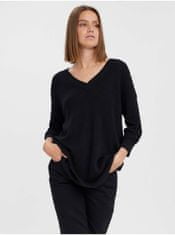 Vero Moda Čierny dlhý sveter VERO MODA New Lexsun S