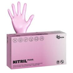 Espeon Nitrilové rukavice NITRIL SPARKLE 100 ks, nepudrované M, perleťovo ružové