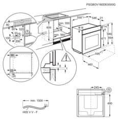 AEG vstavaná elektrická rúra BPE742380B