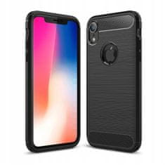 FORCELL Obal / kryt pre Apple iPhone XR čierne - Forcell CARBON