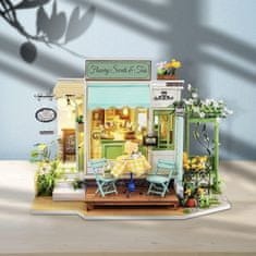 Robotime Rolife DYI House: Kaviareň Flowery Sweets & Teas s LED osvetlením