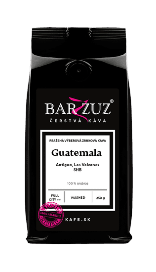 BARZZUZ Guatemala, Antigua, SHB, zrnková káva, 250 g