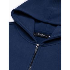 OMBRE Pánska mikina na zips CARL navy MDN120778 S