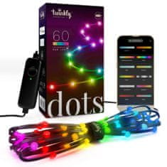 DOTS, LED bodový pásik, 60LED, RGB, délka 3m, čierny, BT+WiFi, Gen II, IP20 vnitřní