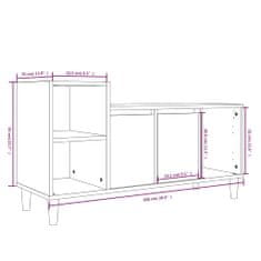 Vidaxl TV skrinka lesklá biela 100x35x55 cm spracované drevo