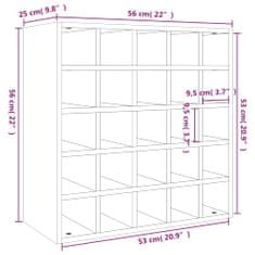 Petromila vidaXL Skrinka na víno čierna 56x25x56 cm masívna borovica