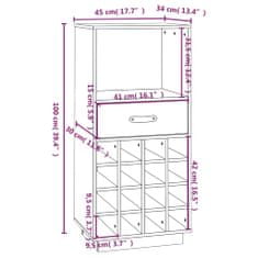 Petromila vidaXL Knižnica medovohnedá 45x34x100 cm masívna borovica