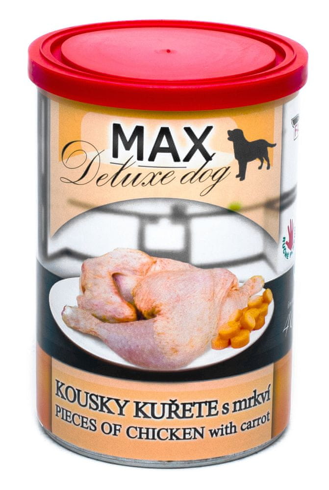 FALCO MAX deluxe kúsky kurčaťa s mrkvou 6 x 400 g