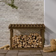 Petromila vidaXL Stojan na palivové drevo medový 108x64,5x77 cm masívna borovica