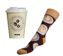 Ponožky Káva v darčekovom balení - 38-41 - hnedá, béžová