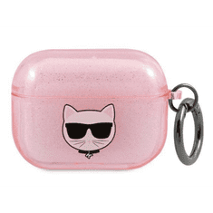 Karl Lagerfeld Karl Lagerfeld KLA3UCHGP Kryt AirPods 3 ružový/ružový Glitter Choupette