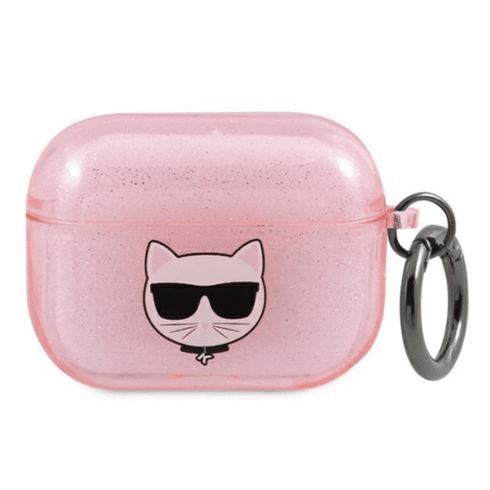 Karl Lagerfeld Karl Lagerfeld KLA3UCHGP Kryt AirPods 3 ružový/ružový Glitter Choupette