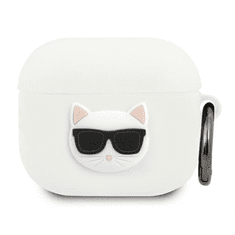 Karl Lagerfeld Karl Lagerfeld KLACA3SILCHWH Kryt AirPods 3 biely/biely silikónový Choupette