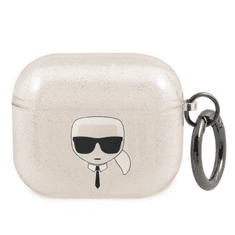 Karl Lagerfeld Karl Lagerfeld KLA3UKHGD Kryt AirPods 3 zlatý/zlatý Glitter Karl`s Head