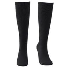 Northix Pohodlné kompresné ponožky, čierne - Veľkosť L/XL 