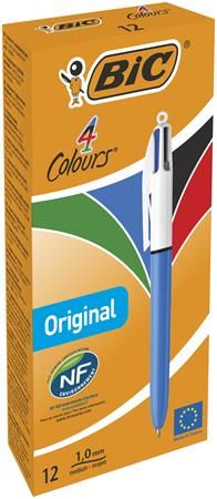 Bic Guľôčkové pero "4 Colours Original", štyri farby, 0,32 mm, zaťahovacie, 982866