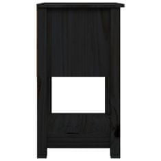 Petromila vidaXL Nočný stolík čierny 40x35x61,5 cm masívne borovicové drevo