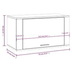 Vidaxl Nástenný botník dub sonoma 70x35x38 cm spracované drevo