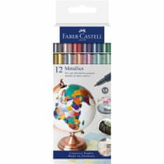 Faber-Castell Metalické popisovače set 12 farebné 