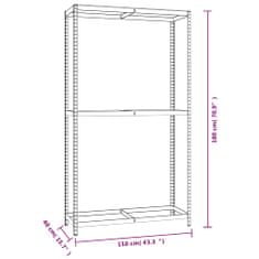 Vidaxl 2-posch. stojany na pneumatiky 2ks strieborné 110x40x180cm oceľ