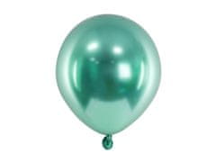 PartyDeco Saténové balóny zelené 12cm 50ks