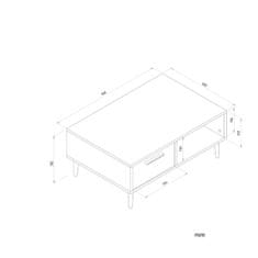 VerDesign NEFET industriálny konferenčný stolík, sapphire / čierna