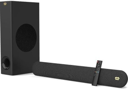 moderný soundbar mozos cinema diaľkové ovládanie pekný zvuk hdmi arc usb Bluetooth aux in ekvalizér priestorový zvuk mozos