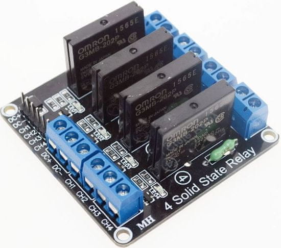 HADEX Modul relé SSR 4x, napájanie 5V, s optočlenom