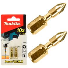 Makita 2 rázové vrtáky PZ1 25 mm IMPACT GOLD B-28444