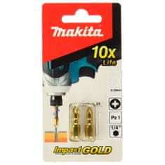 Makita 2 rázové vrtáky PZ1 25 mm IMPACT GOLD B-28444