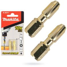 Makita 2 rázové vrtáky Ph3 25 mm IMPACT GOLD B-28341