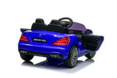 Lean-toys Autobatérie Mercedes SL65 S Modrý lakovaný LCD displej