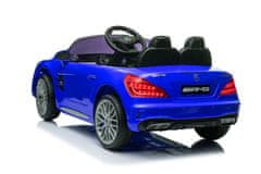 Lean-toys Autobatérie Mercedes SL65 S Modrý lakovaný LCD displej