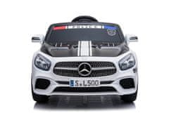 Lean-toys Mercedes SL500 Policajné batériové vozidlo biele