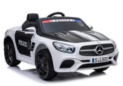 Lean-toys Mercedes SL500 Policajné batériové vozidlo biele