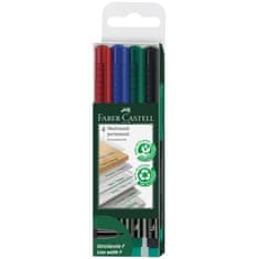 Faber-Castell Popisovač OHP permanentný F, 4 set