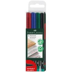 Faber-Castell Popisovač OHP permanentný S, 4 set