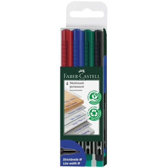 Faber-Castell Popisovač OHP permanentný M, 4 set