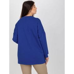 RELEVANCE Dámska blúzka s vreckami plus size NYCOLE kobaltová RV-BZ-8378.70_393027 Univerzálne