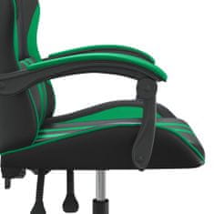 Petromila vidaXL Otočná herná stolička čierna a zelená umelá koža