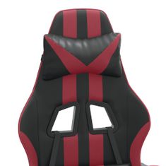 Petromila vidaXL Otočná herná stolička čierna a vínovočervená umelá koža