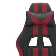 Petromila vidaXL Otočná herná stolička čierna a vínovočervená umelá koža