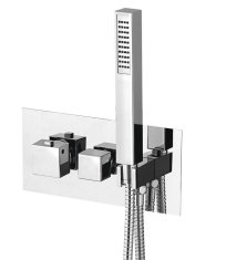 SAPHO , LATUS podomietková sprchová termostatická batéria vrátane ručnej sprchy, 2 výstupy, chrómová, 1102-45