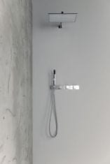 SAPHO , Podomietková termost. batéria s držiakom ručnej sprchy, 2 výstupy, hranatý,chrómová, MB453