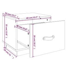 Petromila vidaXL Nočné stolíky 2 ks 40x34x35 cm borovicový masív