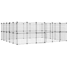 Petromila vidaXL 44-panelová klietka pre domáce zvieratá čierna 35x35 cm oceľ