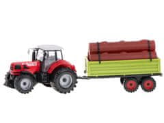 WOWO Traktor s Prívesom - Poľnohospodársky Traktor s Prívesom a Hromadou Dreva
