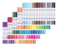 WOWO Sada 100 Farebných Fixiek - Profesionálne Kresliace Nástroje