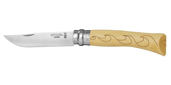 Opinel Zatvárací nôž VRI N°07 Inox 8 cm buk, motív Waves, OPINEL